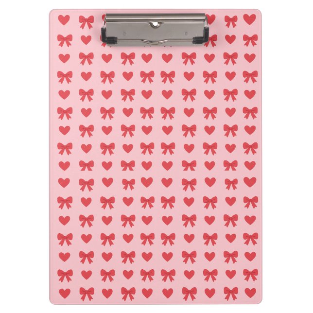 Porte-bloc Sweet Pink Hearts & Bows Pattern (Devant)
