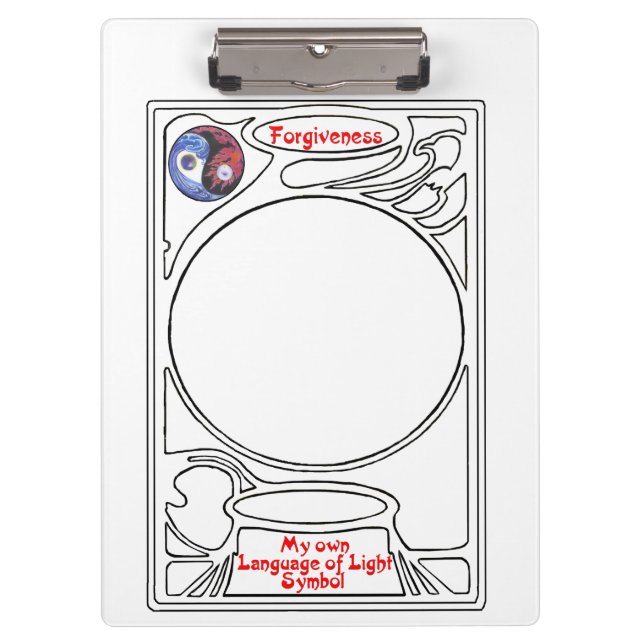 Porte-bloc Symbole de gribouillage du pardon (Devant)