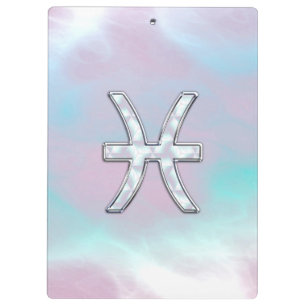 Porte-bloc Symbole ziodac de Poissons Mère de style perle