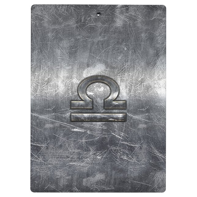 Porte-bloc SYMBOLE Zodiaque Libra Style Acier argenté (Dos)
