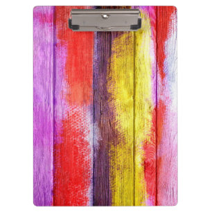 Porte-bloc Tableau Abstrait en bois vintage #9