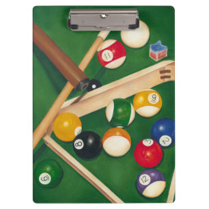 Porte-bloc Tableau de billards réaliste avec les boules et l
