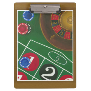 Porte-bloc Tableau de roulette avec les puces et la roue