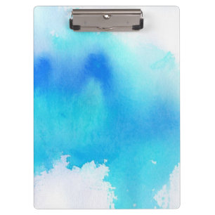 Porte-bloc Tache bleue, peint à la main abstrait d'aquarelle