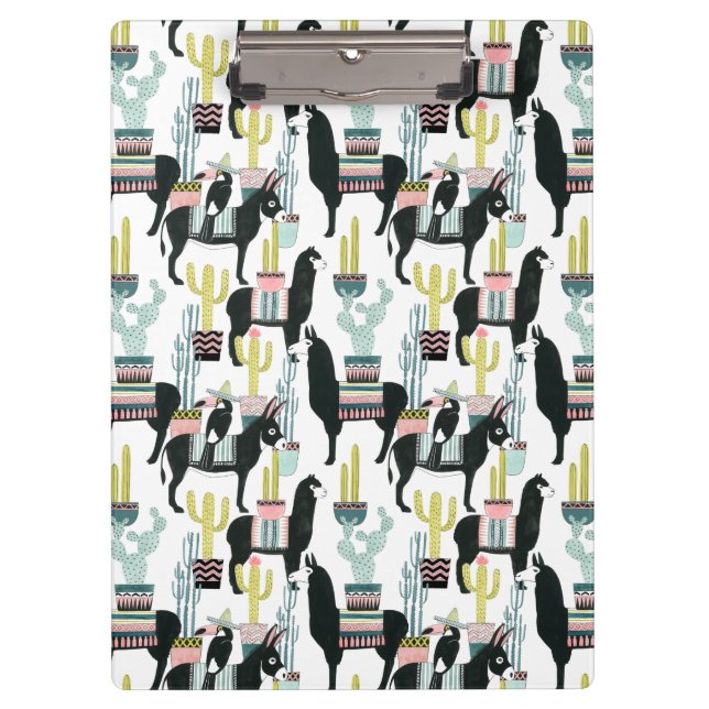 Porte-bloc Taco à propos d'amour | Motif Llama & Donkey (Devant)