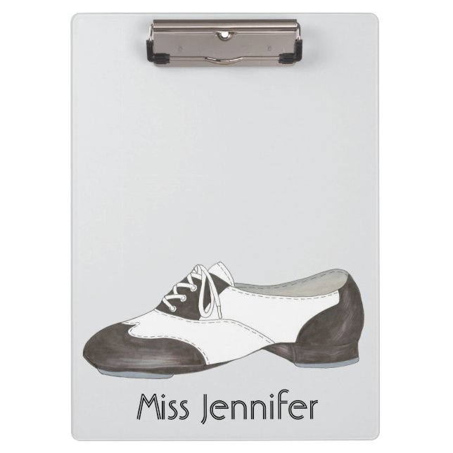 Porte-bloc Tap cadeau de professeur de danse personnalisée Ox (Devant)