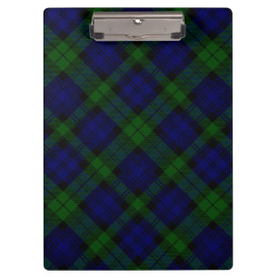 Porte-bloc Tartan Black Watch Bleu Vert Carreaux