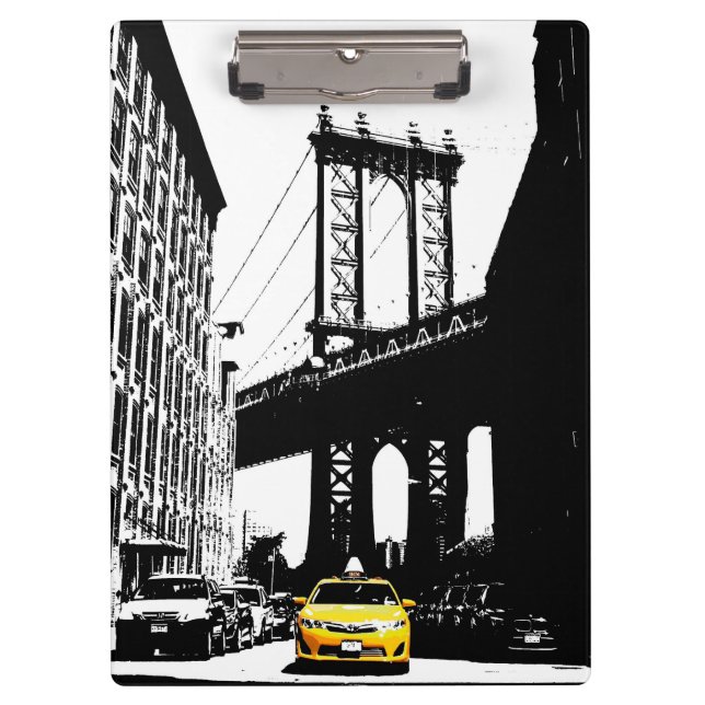Porte-bloc Taxi jaune modèle Brooklyn Bridge New York (Devant)