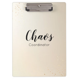 Porte-bloc Teacher Chaos Coordonnateur Gold Parties scintilla