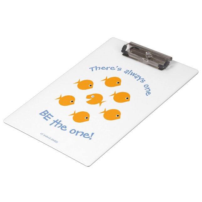Porte-bloc Teacher Cute Inspirant Dire Goldfish (Incliné)