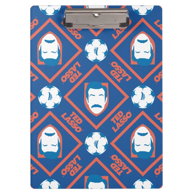 Porte-bloc Ted Lasso | Motif de diamant face et balle (Devant)