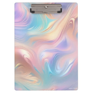 Porte-bloc Tendance pastel rose bleu jaune abstrait vagues