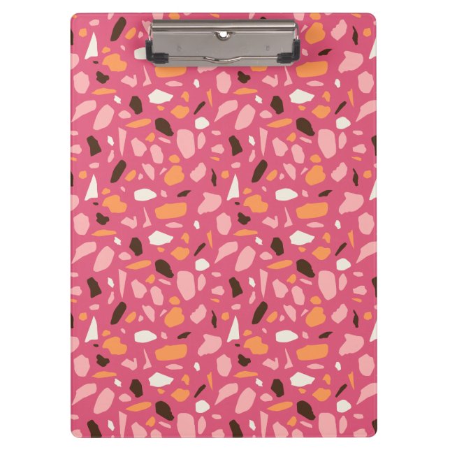 Porte-bloc Terrazzo Motif rose (Devant)