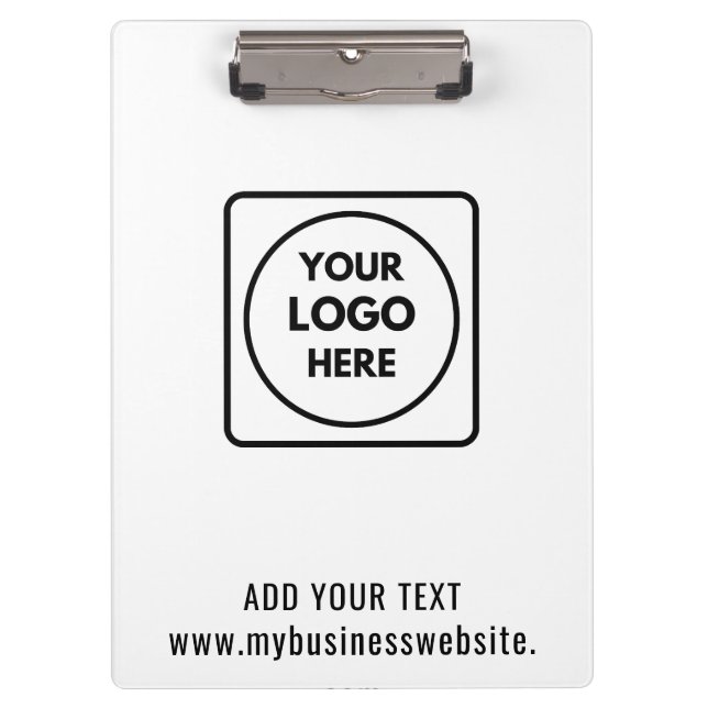 Porte-bloc Texte de logo d'entreprise Code QR Pro presse-papi (Devant)