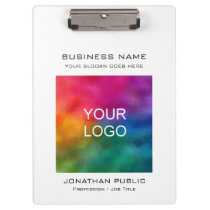 Porte-bloc Texte du logo d'entreprise personnalisé