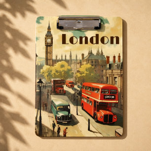 Porte-bloc Texte personnalisé Vintage Londres Big Ben