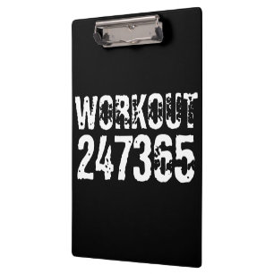 Porte-bloc Texte usé et rayé Workout 247365 blanc
