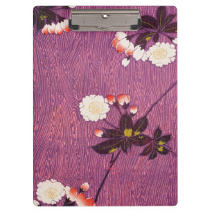 Porte-bloc Textile japonais Kimono vintage, fleurs de cerisie