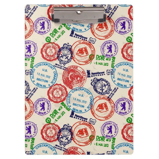 Porte-bloc Texture avec de vrais timbres (Devant)