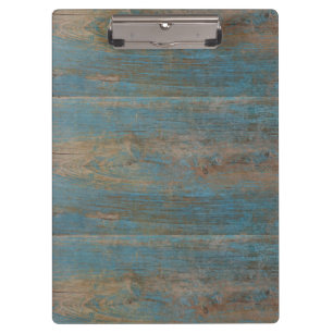 Porte-bloc Texture bleue en bois de plage de Faux