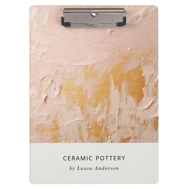 Porte-bloc Texture de peinture à l'huile d'or rose Bush (Devant)