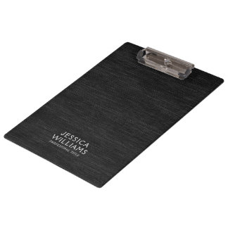 Porte-bloc Texture de tissu gris foncé, typographie gris clai
