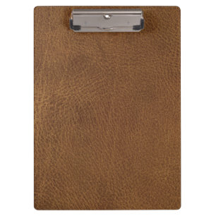 Porte-bloc Texture en cuir Brown