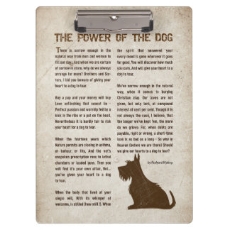 Porte-bloc The Power of the Dog Poem - Rudyard Kipling 