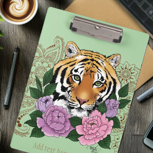 Porte-bloc Tiger Henna rose violet