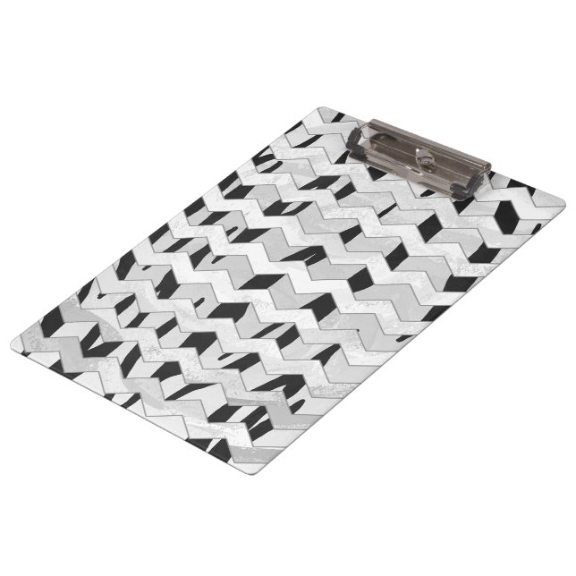 Porte-bloc Tigre Cheveron noir et blanc (Incliné)