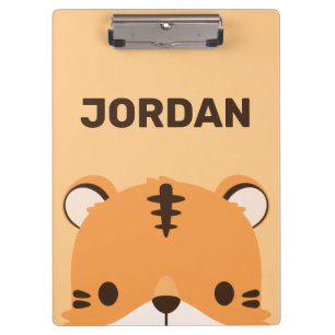 Porte-bloc Tigre mignon avec nom personnalisé