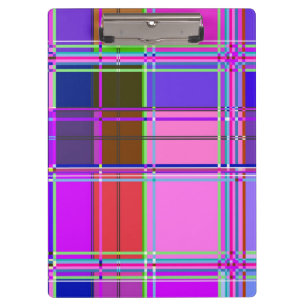 Porte-bloc Tissu à carreaux rose motif Madras