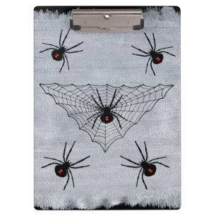 Porte-bloc Toile d'araignée de veuve noire Halloween gothiqu