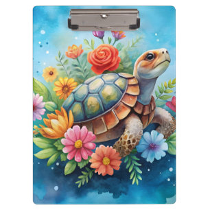Porte-bloc Tortue florale