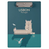 Tour de Belem de Lisbonne dans le style poster vin