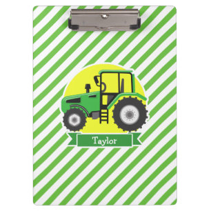 Porte-bloc Tracteur agricole vert avec jaune; vert et blanc