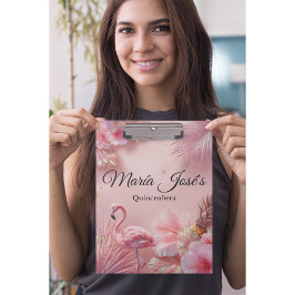 Porte-bloc Tropical Flamingo Quinceañera, custom