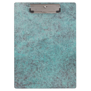 Porte-bloc Turquoise Copper Patina texture cadeau