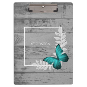 Porte-bloc Turquoise papillon Rustique Porte - bloc
