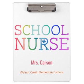 Porte-bloc Typographie d'aquarelle d'infirmière d'école