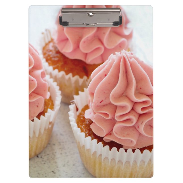 Porte-bloc Un gâteau sucré à glaçage rose (Devant)