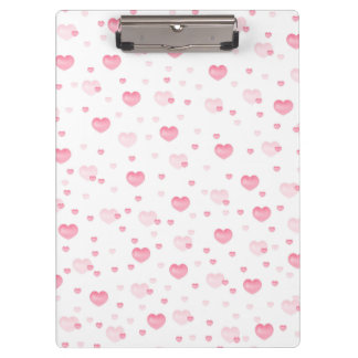 Porte-bloc Un motif doux et romantique avec des cœurs rose pa