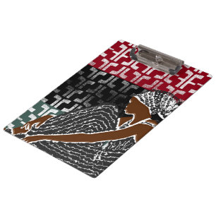 Porte-bloc Une femme noire africaine avec un foulard