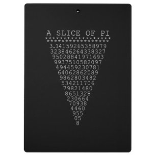 Porte-bloc Une tranche de chiffres Pi