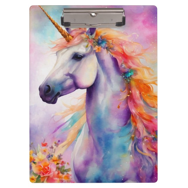 Porte-bloc Unicorne couleur Pastel (Devant)
