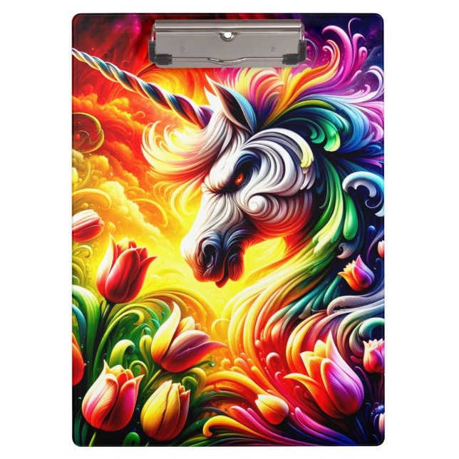 Porte-bloc Unicorne en colère (Devant)