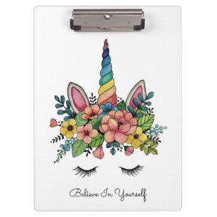 Porte-bloc Unicorne Lashes À Rainbow Horn