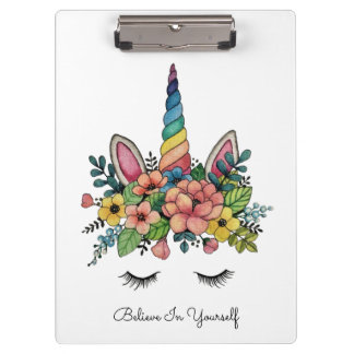 Porte-bloc Unicorne Lashes Avec Rainbow Horn