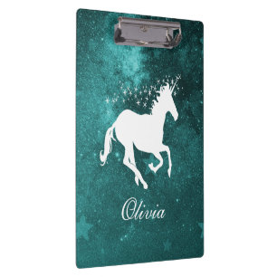 Porte-bloc Unicorne turquoise Porte - bloc personnalisé
