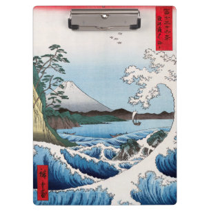 Porte-bloc Utagawa Hiroshige - Mer au large de Satta, provinc